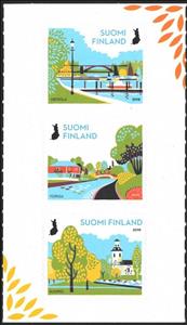 Se-tenant, National Urban Parks III, Finland,  , Bridges, National Parks, Parks, Townscapes / City Views