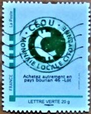 Stamp, Ceou Monnaie Locale Citoyenne, France,  , Culture