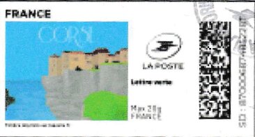 Stamp, Corsica, Corse. Redesign, France,  , Coastal Areas, Townscapes / City Views