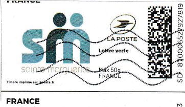 Stamp, SM Sainte Marguerite. Redesign, France,  , Healthcare, Logos