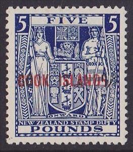 Stamp, Overprinted,Black,Red, Cook Islands,  