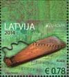 Stamp, Musical instruments: Kokle, Latvia,  , C.E.P.T. / Europe, Music, Musical Instruments