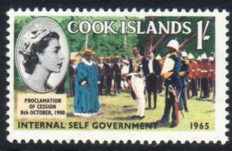 Stamp, Reading of Proc lamation of Cession, Cook Islands,  