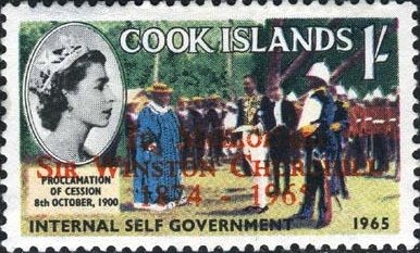 Stamp, Reading of Proc lamation of Cession, Cook Islands,  