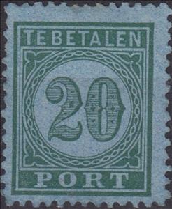Stamp, Large value rating, Netherlands East Indies,  , Numbers