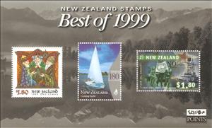Souvenir Sheet, Best of 1999, New Zealand,  , Christmas, Sailing Ships, Ships