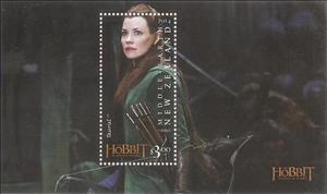 Souvenir Sheet, Tauriel, New Zealand,  , Actors, Fairy Tales, Famous People, Literature, film