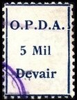 Stamp, O.P.D.A. - Devair, Palestine, British Mandate,  