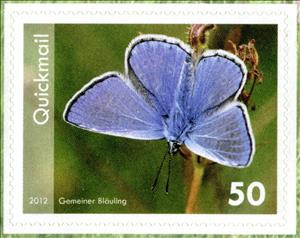 Stamp, Common Blue Butterfly, Personalized and Private Mail Stamps,  , Butterflies
