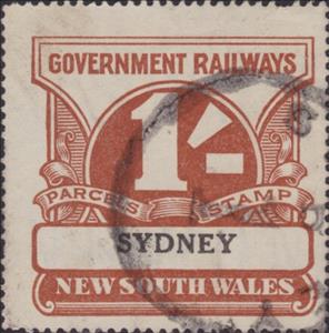 Stamp, NSW Railways 1/-, Personalized and Private Mail Stamps,  , Numbers, Railways