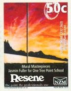 Stamp, One Tree Point School, Personalized and Private Mail Stamps,  , Advertisements, Art, Sunsets / Sunrises