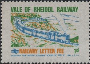 Stamp, Train Approaching Devil’s Bridge, Personalized and Private Mail Stamps,  , Locomotives, Railways