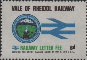 Stamp, Vale of Rheidol and British Railways Logos., Personalized and Private Mail Stamps,  , Railways