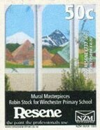 Stamp, Winchester Primary School, Personalized and Private Mail Stamps,  , Advertisements, Art, Mountains, Windows