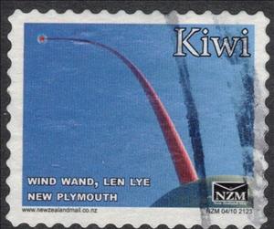 Stamp, Wind Wand designed by Len Lye, New Plymouth, Personalized and Private Mail Stamps,  , Art, Sculptures, Tourism