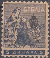 Serbian press association with coat of arms printed