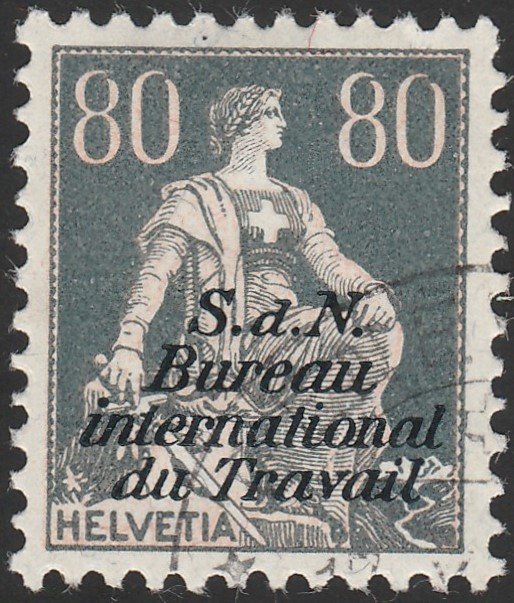 Helvetia with Sword (BIT/ILO overprint)