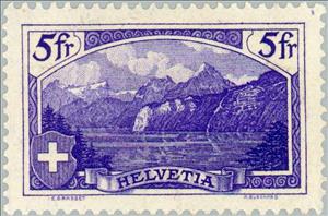 Stamp, Rütli, Switzerland,  , Landscapes, Mountains