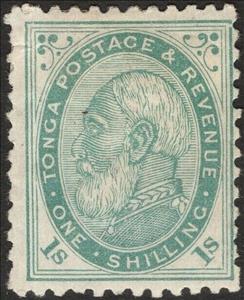 Stamp, King George Tupou I (1797-1893), Tonga,  , Famous People, Heads of State, Kings, Men, Royalty