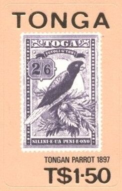Tongan Parrot 1897 stamp