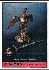 Stamp, Eagle and Scepter, Ajman,  , Jewelery