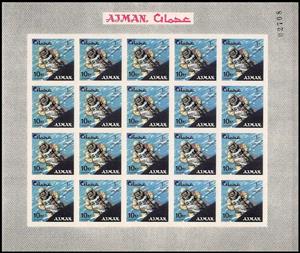 Full Pane, Spacewalk E.H. White (Gemini 4), Ajman,  , Astronauts, Globes, Outer Space, Space Traveling, Spacecrafts