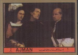 Stamp, The Concert, Titian, Ajman,  , Paintings