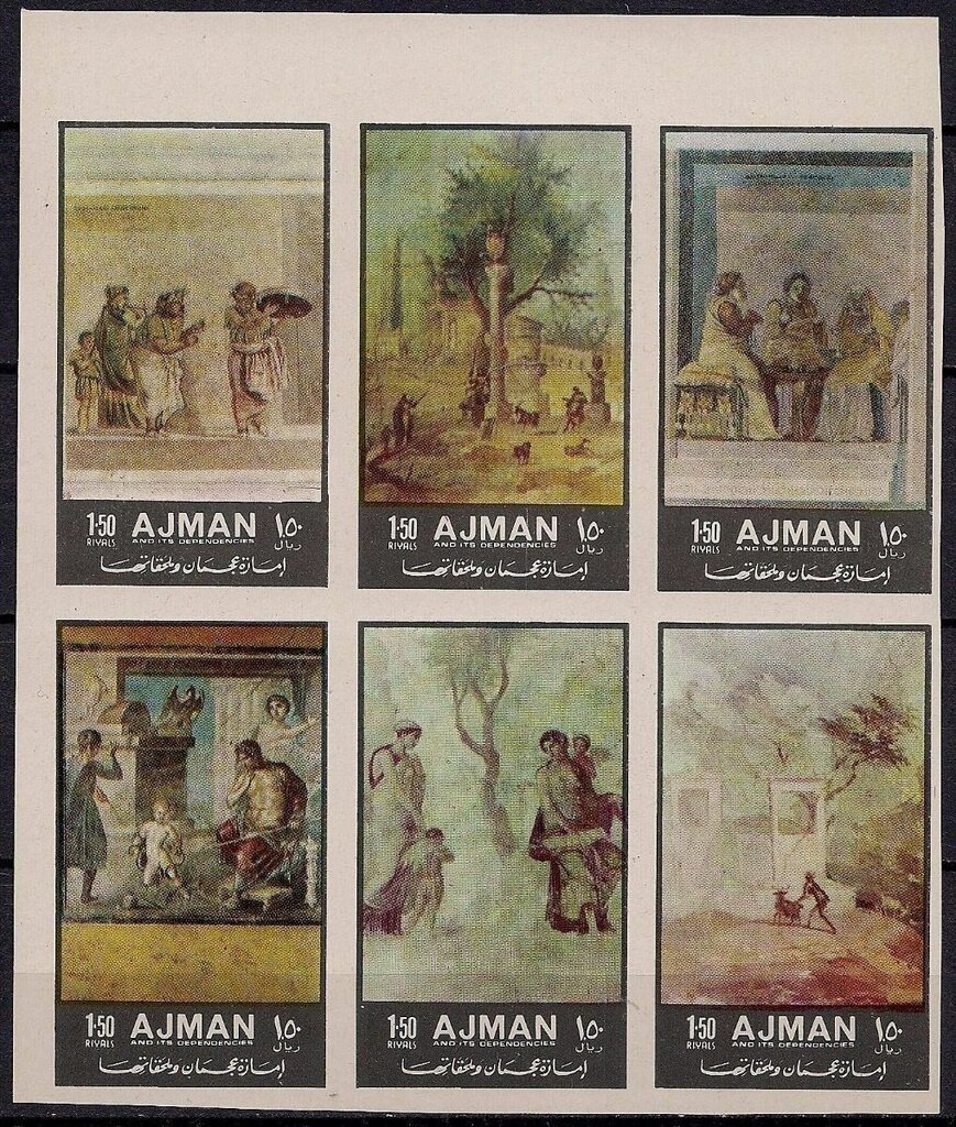Wall Paintings from Pompeii - se-tenant