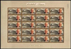 Full Pane, Winston Spencer Churchill and Blenheim Palace in Oxford, Ajman,  , Authors, Famous People, Literary People (Poets and Writers), Literature, Nobel Laureates, Palaces, Politicians, Государственный деятель