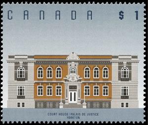 Stamp, Court House, Yorkton, Canada,  , Architecture, Buildings, Houses