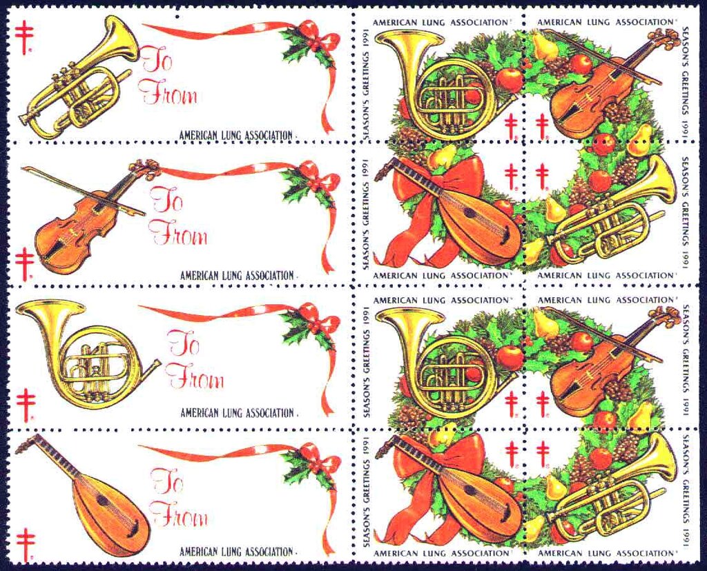 American Lung Association Wreath and Musical Instruments