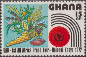 Stamp, Fair Emblem and Horn of Plenty, Ghana,  
