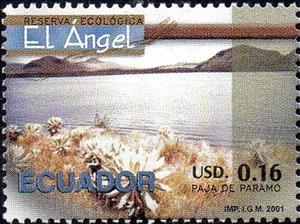 Stamp, Paramo landscape, Ecuador,  , Landscapes