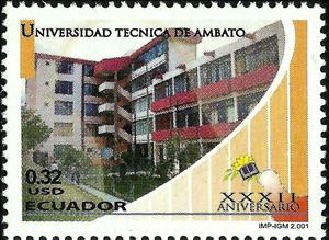 Stamp, University building, Ecuador,  , Universities