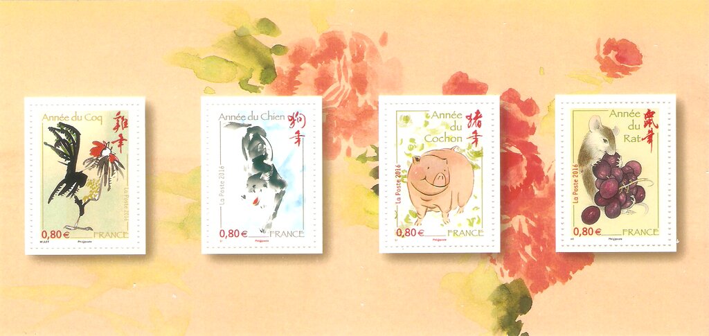 Block memory of the year of the monkey