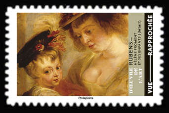 Stamp, Helena Fourment and Child (Detail) by Peter Paul Rubens, France,  , Art, Paintings