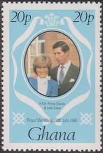 Stamp, Charles and Diana, Ghana,  