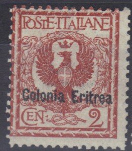Italian stamp overprinted
