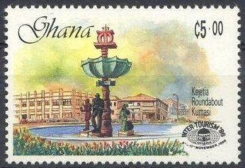 Stamp, Kejetia roundabout, Ghana,  