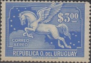 Stamp, Pegasus, Uruguay,  , Mythology