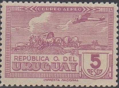 Plane over sculptured oxcart