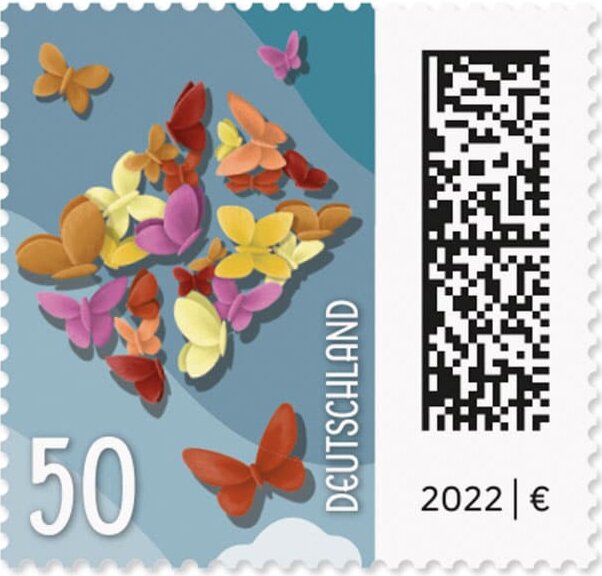 Letter Composed of Butterflies