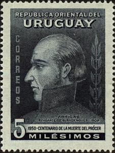 Stamp, Gral. Jose Artigas, Uruguay,  
