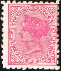 Stamp, Queen Victoria (1819-1901), New Zealand,  , Crowns and Coronets, Famous People, Heads of State, Queens, Royalty, Women