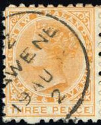 Stamp, Queen Victoria (1819-1901), New Zealand,  , Crowns and Coronets, Famous People, Heads of State, Queens, Royalty, Women