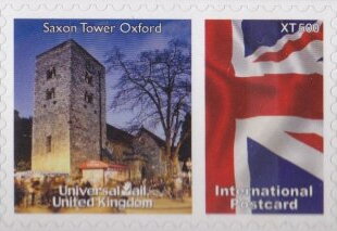 Stamp, : St. Michael's At The North Gate Saxon Tower Oxford 5, Personalized and Private Mail Stamps,  , Churches - Cathedrals - Basilicas - Chapels, Flags, Tourism, Towers