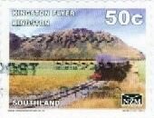 Stamp, "Kingston Flyer" Steam Train, Kingston - Large Format, Personalized and Private Mail Stamps,  , Landscapes, Railways
