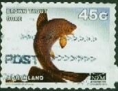 Stamp, Brown Trout Sculpture, Gore - Large Format, Personalized and Private Mail Stamps,  , Animals (Fauna), Fishes, Sculptures, Statues