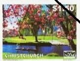 Stamp, Christchurch - Large Format, Personalized and Private Mail Stamps,  , Flowers, Rivers, Rowing Boats, Tourism, Trees