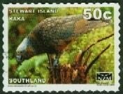 Stamp, Kaka, Stewart Island - Large Format, Personalized and Private Mail Stamps,  , Animals (Fauna), Birds, Parrots